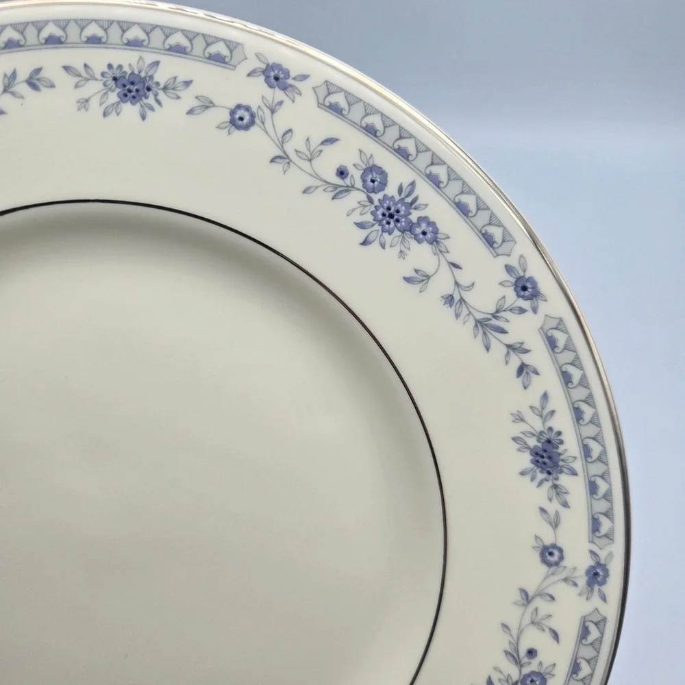 Minton Bellemeade Salad Plates Set of 6 Blue Floral Bone China 8